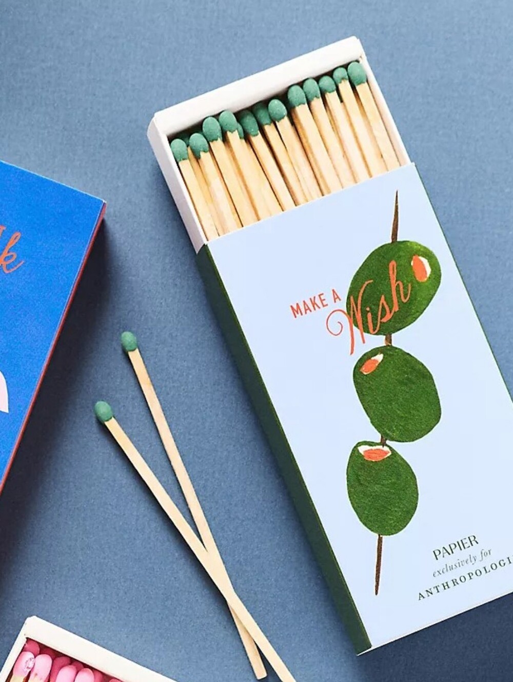 Anthropologie x Papier "Make A Wish" matchbox, Set Of 2